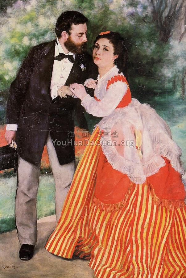 Alfred Sisley with His Wife - 皮埃尔·奥古斯特·雷诺阿